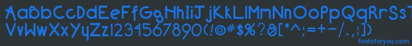 NeuPlain Font – Blue Fonts on Black Background