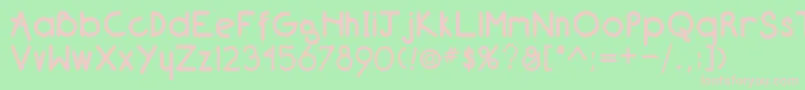 NeuPlain Font – Pink Fonts on Green Background