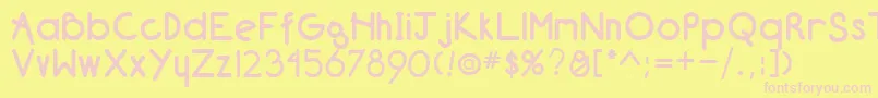 NeuPlain Font – Pink Fonts on Yellow Background