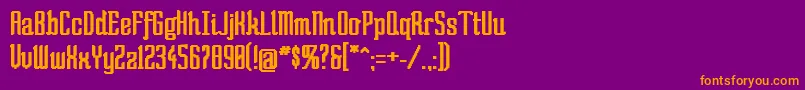 SoBad-fontti – oranssit fontit violetilla taustalla