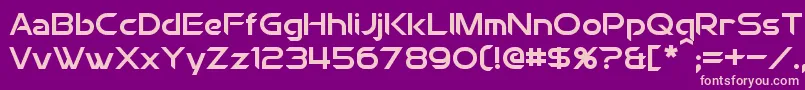 Chromia Font – Pink Fonts on Purple Background