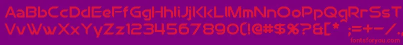 Chromia Font – Red Fonts on Purple Background