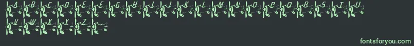 Шрифт Flyaway – зелёные шрифты на чёрном фоне