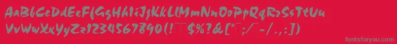 Chocplain Font – Gray Fonts on Red Background