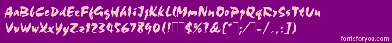 Chocplain Font – Pink Fonts on Purple Background