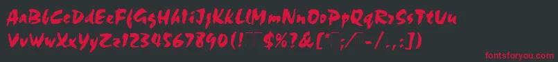 Chocplain Font – Red Fonts on Black Background