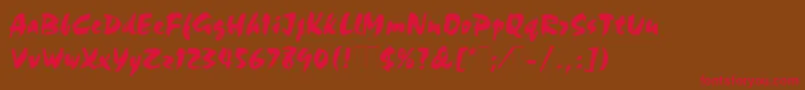 Chocplain Font – Red Fonts on Brown Background