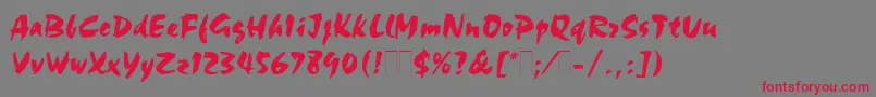 Chocplain Font – Red Fonts on Gray Background