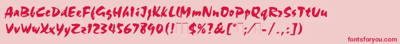 Chocplain Font – Red Fonts on Pink Background