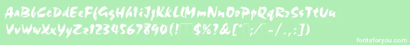 Chocplain Font – White Fonts on Green Background