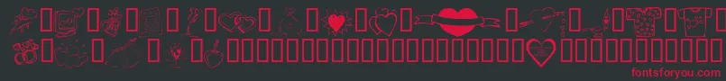 KrValentines2006Ten-Schriftart – Rote Schriften auf schwarzem Hintergrund
