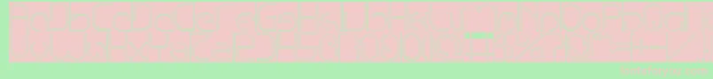 EmmiliaHollowInverse Font – Pink Fonts on Green Background