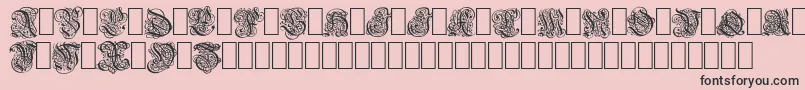Barock Font – Black Fonts on Pink Background