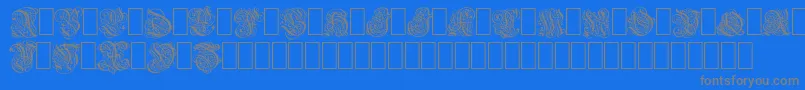Barock Font – Gray Fonts on Blue Background