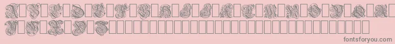 Barock Font – Gray Fonts on Pink Background