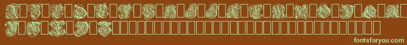 Barock Font – Green Fonts on Brown Background