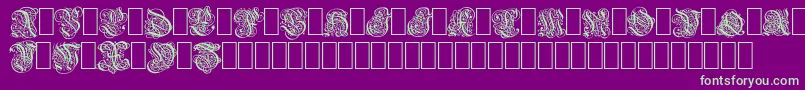 Barock Font – Green Fonts on Purple Background