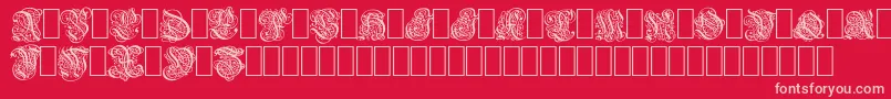 Barock Font – Pink Fonts on Red Background