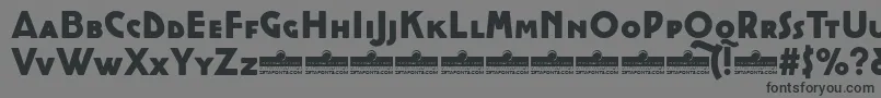CocottealternateHeavyTrial Font – Black Fonts on Gray Background