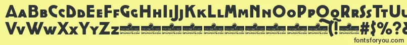 CocottealternateHeavyTrial Font – Black Fonts on Yellow Background