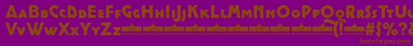 CocottealternateHeavyTrial Font – Brown Fonts on Purple Background
