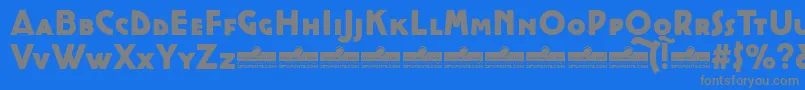 CocottealternateHeavyTrial Font – Gray Fonts on Blue Background