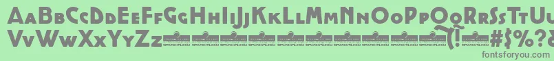 CocottealternateHeavyTrial Font – Gray Fonts on Green Background