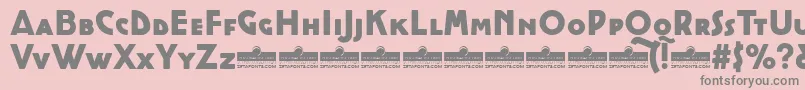 CocottealternateHeavyTrial Font – Gray Fonts on Pink Background