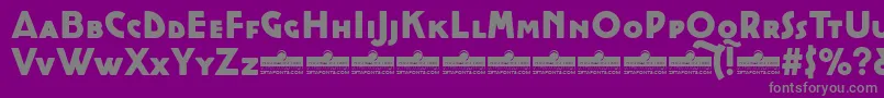 CocottealternateHeavyTrial Font – Gray Fonts on Purple Background