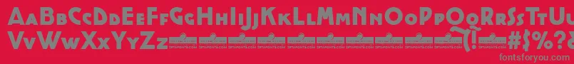 CocottealternateHeavyTrial Font – Gray Fonts on Red Background