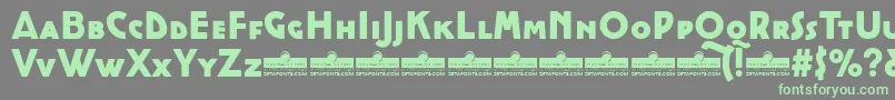 CocottealternateHeavyTrial Font – Green Fonts on Gray Background
