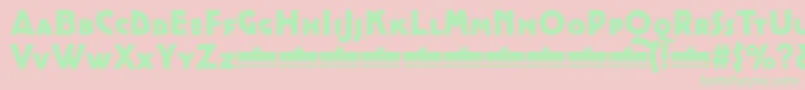 CocottealternateHeavyTrial Font – Green Fonts on Pink Background