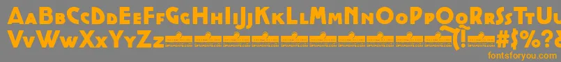 CocottealternateHeavyTrial Font – Orange Fonts on Gray Background