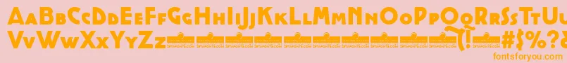 CocottealternateHeavyTrial Font – Orange Fonts on Pink Background
