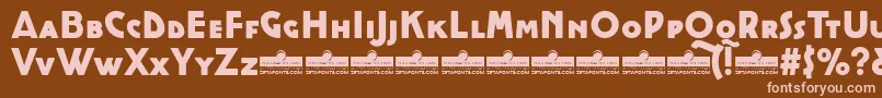 CocottealternateHeavyTrial Font – Pink Fonts on Brown Background
