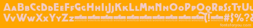 CocottealternateHeavyTrial Font – Pink Fonts on Orange Background