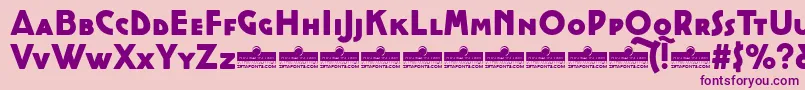 CocottealternateHeavyTrial Font – Purple Fonts on Pink Background