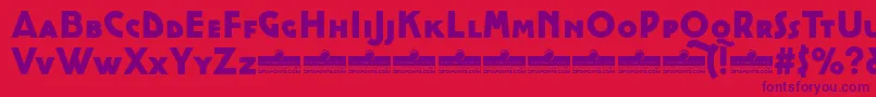 CocottealternateHeavyTrial Font – Purple Fonts on Red Background