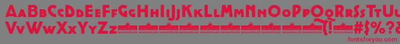 CocottealternateHeavyTrial Font – Red Fonts on Gray Background