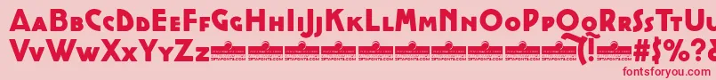 CocottealternateHeavyTrial Font – Red Fonts on Pink Background
