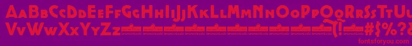 CocottealternateHeavyTrial Font – Red Fonts on Purple Background