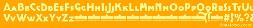 CocottealternateHeavyTrial Font – Yellow Fonts on Orange Background