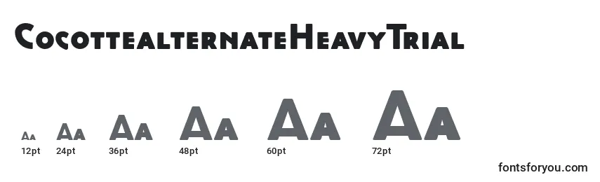 Размеры шрифта CocottealternateHeavyTrial