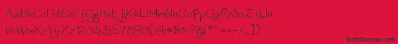 Шрифт Worstveld Sling Extra – чёрные шрифты на красном фоне