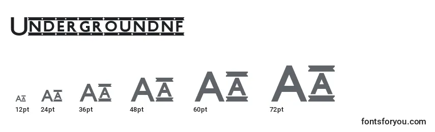 sizes of undergroundnf font, undergroundnf sizes