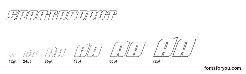 sizes of spartacoout font, spartacoout sizes