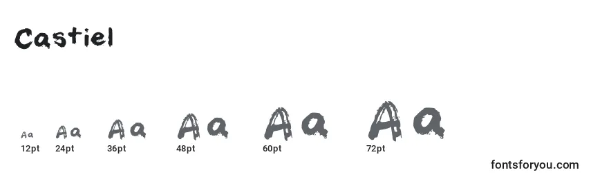 sizes of castiel font, castiel sizes