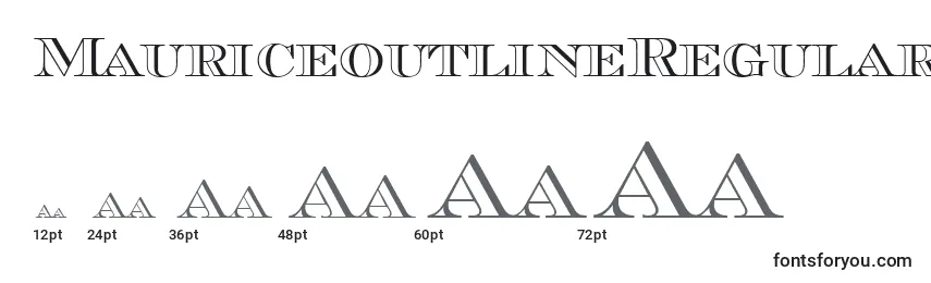 sizes of mauriceoutlineregulardb font, mauriceoutlineregulardb sizes