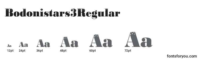 sizes of bodonistars3regular font, bodonistars3regular sizes