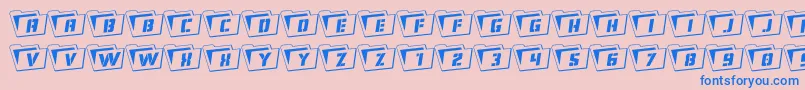 More about Eyesonlyoutrotate Font Eyesonlyoutrotate Font – Blue Fonts on Pink Background